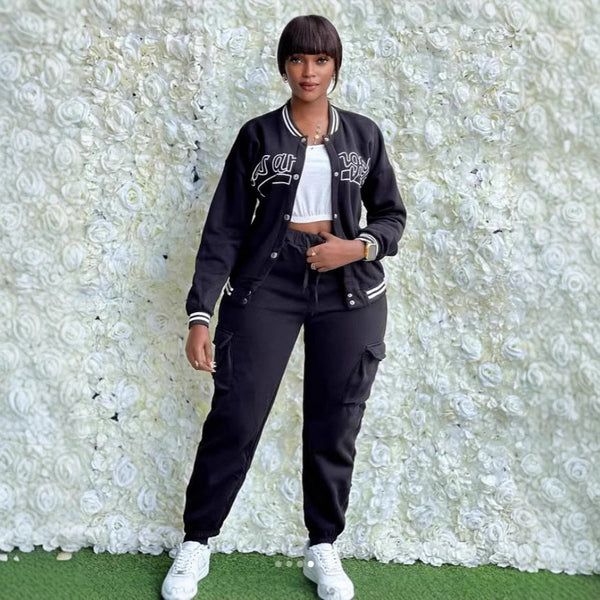 TEMU  hot sale loose stand-up collar jacket trendy casual baseball jersey long sleeve fashion temperament