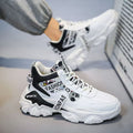Spring men's new high-top shoes, men's sneakers, trendy versatile chunky sole height-increasing casual running dad shoes