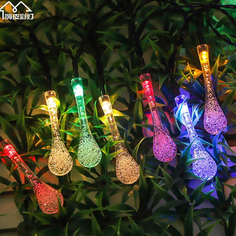 Cross-border led solar light string bubble ball outdoor camping courtyard project lighting Christmas decorative light string