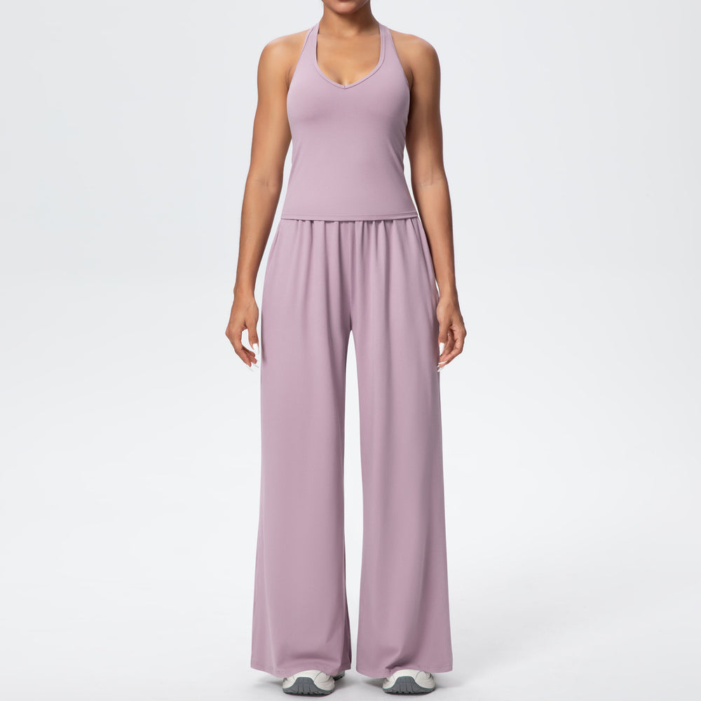Fashionstylishnew arrival brushed yoga clothes, quick-drying, breathable, beautiful back sports suit, outdoor casual running fitness clothes