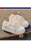 Summer women's white sneakers 2026 new breathable mesh shoes versatile niche bread shoes chunky sole athletic platform sneakers