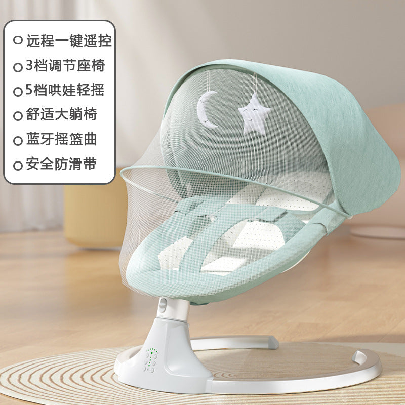 Baby electric rocking chair baby coaxing artifact newborn baby coaxing cradle bed with baby sleeping soothing chair recliner