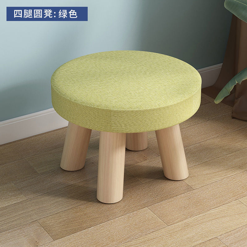 Cute children's cartoon creative eating small bench small stool household solid wood round stool sofa hair stool baby chair