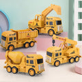 Boys' inertia pull-back excavator bulldozer construction vehicle set - excavator bulldozer toy car - kindergarten small gift toy