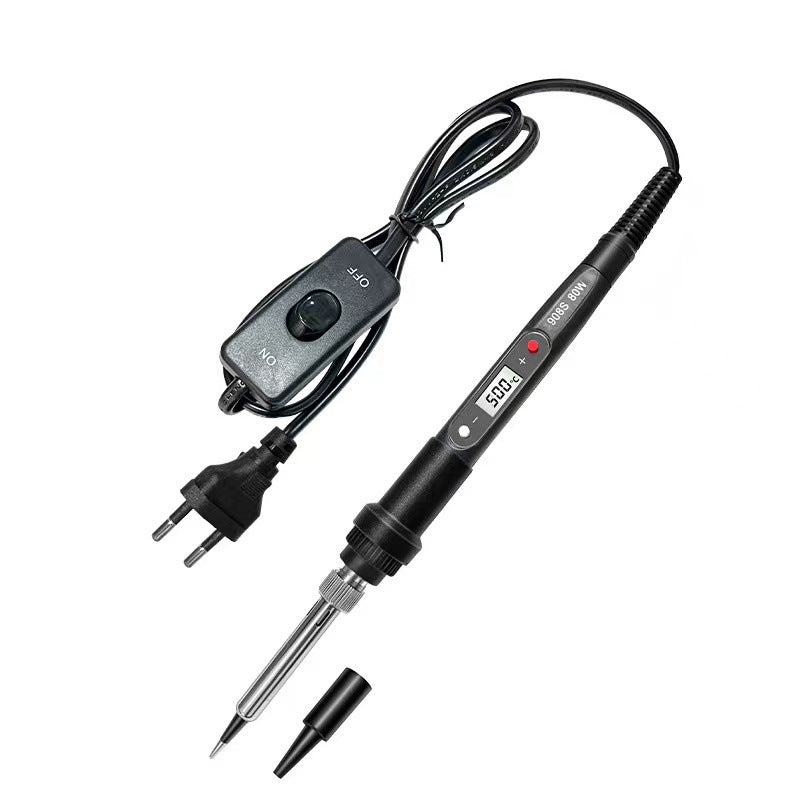 80W internal thermal digital display electric soldering iron adjustable temperature 908S multimeter combination set maintenance tool electric welding pen soldering iron