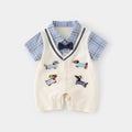 Super cute dopamine outfit baby summer clothes thin baby boy onesie summer clothes outing clothes rompers