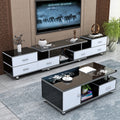 Six drawers + 1.2x50 coffee table right angle black and white door style