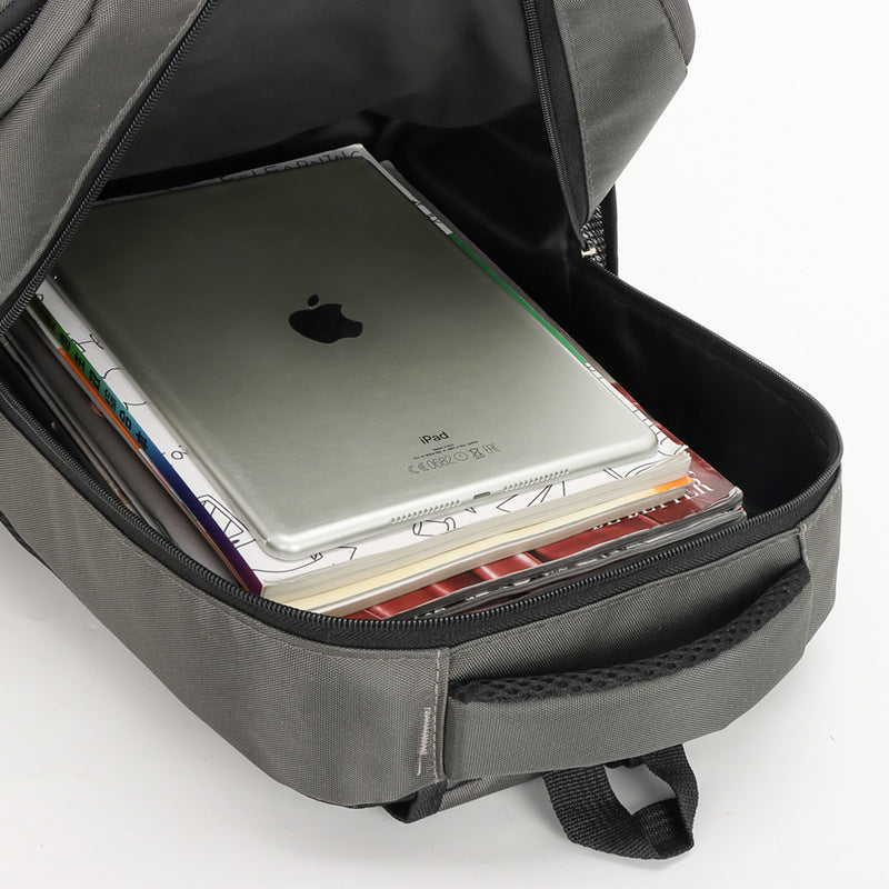 Cross-border backpack men's casual backpack outdoor travel bag computer bag middle and high school student schoolbag custom printed logo bag