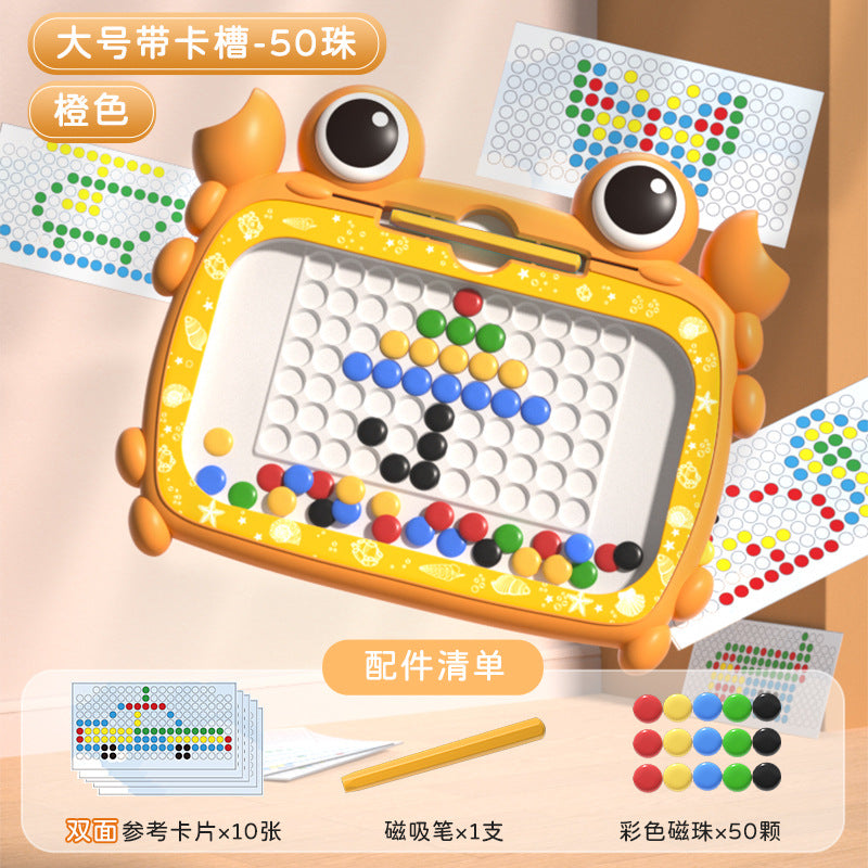 children's crab magnetic pen drawing board baby infant early education magnetic puzzle drawing board toddler magnetic suction