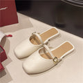 2024summer baotou slippers women's popular ins simple lazy western style sweet fairy style one-line sandals for women