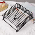 Modern minimalist metal square napkin holder iron art storage rack for cafes and restaurants - tabletop napkin dispenser