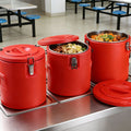 Red stainless steel thermal insulation bucket, special large-capacity commercial canteen thermal insulation bucket, stew pot, ice powder special bucket for stalls