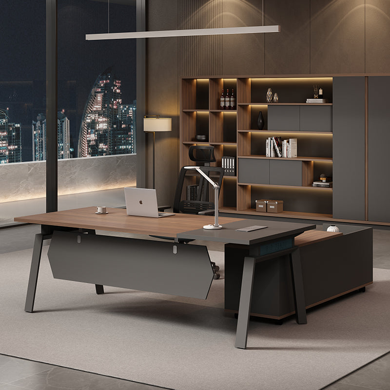 Single boss desk office desk casual modern supervisor desk manager office casual modern desk and chair combination