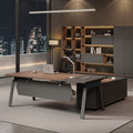 Single boss desk office desk casual modern supervisor desk manager office casual modern desk and chair combination