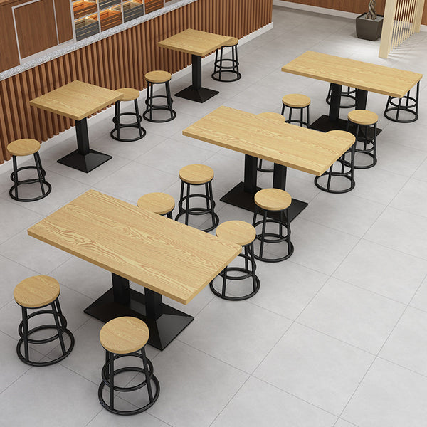 Dining table and chair noodle restaurant Shaxian snack shop table and chair fast food restaurant table and chair combination round stool commercial economical wholesale