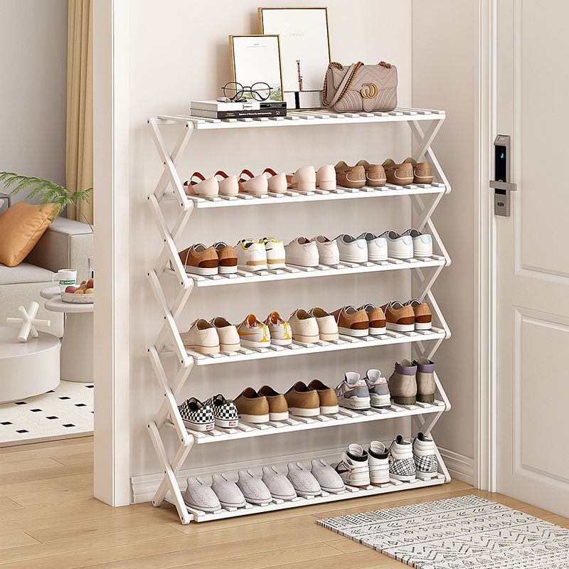 Shoe rack simple door for home multi-layer storage space-saving corner small dust-proof narrow shoe cabinet free of installation