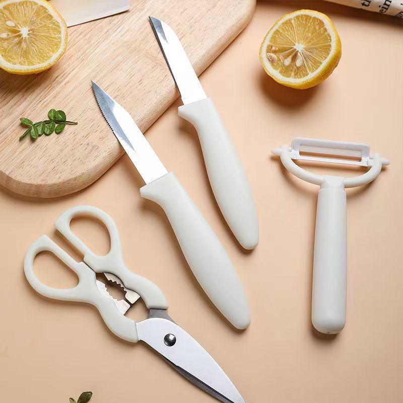 Kitchen gadget set: peeler, fruit knife, storage, kitchen shears, bottle opener - creative 5-piece set, customizable