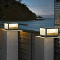 Qy solar outdoor post cap light waterproof villa courtyard lamp modern minimalist fence light front door pillar lamp post light
