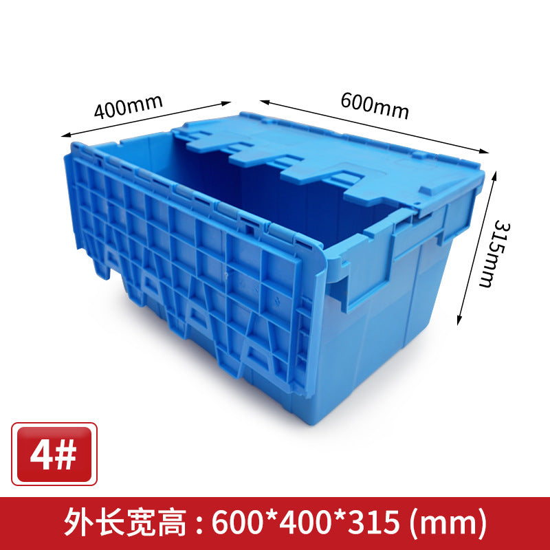 Inclined turnover box Blue plastic transportation turnover box with lid Sealed medical storage box Factory wholesale