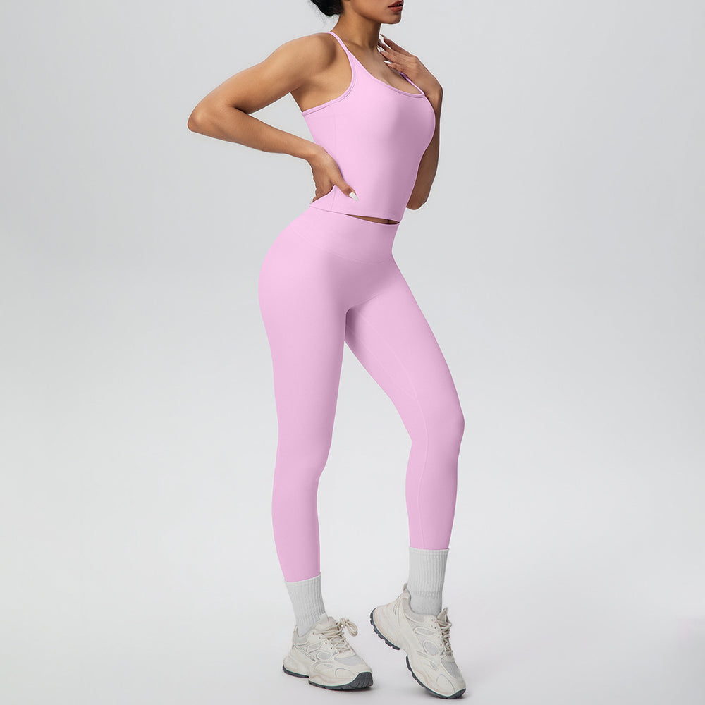 European and american new quick-dry seamless yoga set - pilates, workout, outdoor, casual running, and fitness apparel