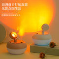 creative sunset lamp projection humidifier for home car desktop usb air purifier manufacturer wholesale