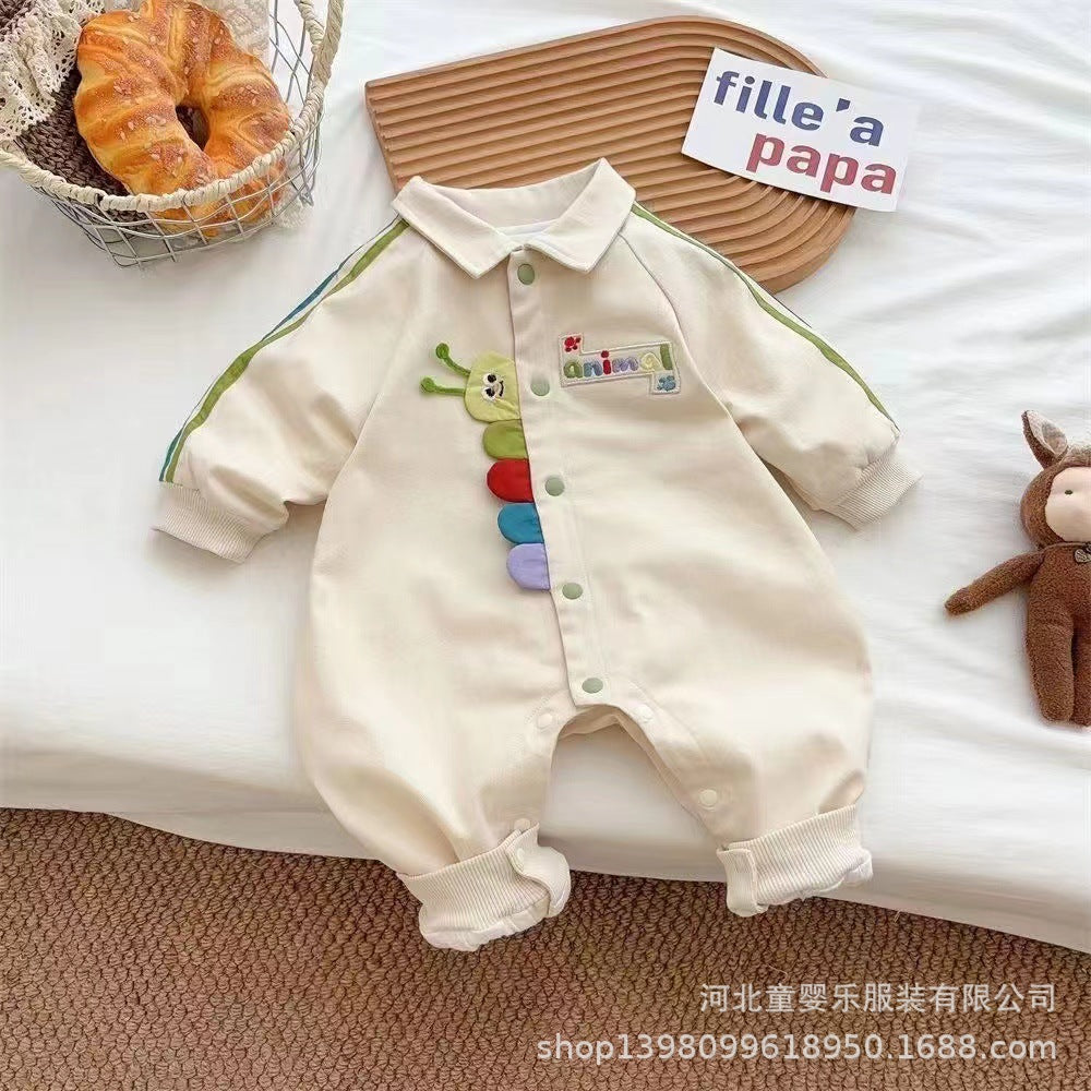 Baby clothes autumn romper cartoon crawling suit spring and autumn outing outfit super cute adorable boy's onesie