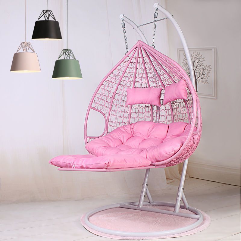 Romantic hanging basket rattan chair for home indoor hanging chair swing adult hammock balcony single double living room rocking lounge chair