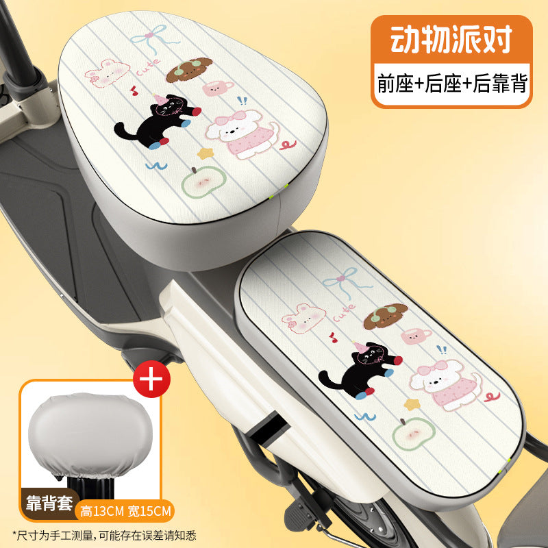 Electric vehicle bicycle seat cover soft cushion cover - specifically for aima and yadea electric bikes - electric vehicle saddle seat cover