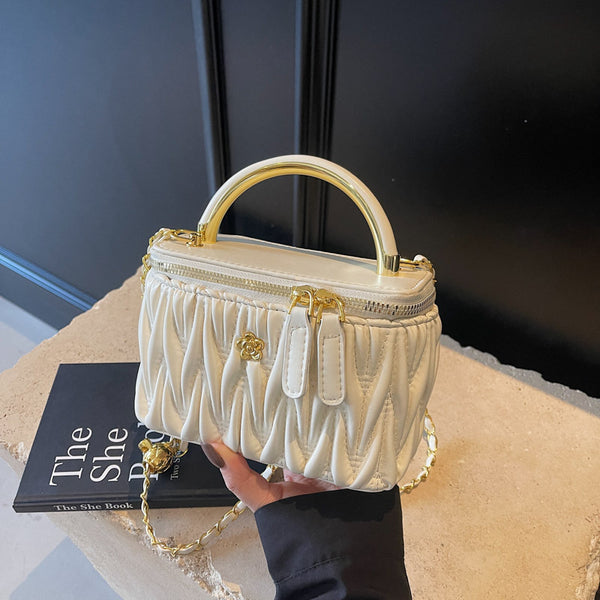 Premium texture fashion box bag women's 202 winter new small fragrant wind diamond shoulder bag simple messenger bag