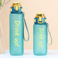 Household anti-spill cute plastic cup food-grade kids water bottle flip-top durable student sports water bottle set