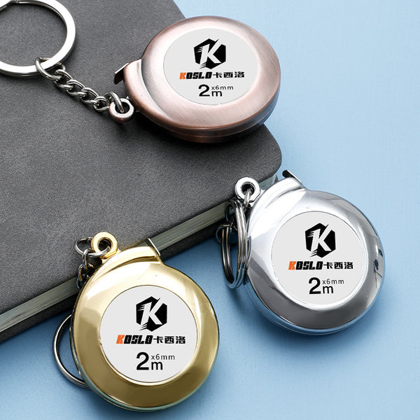 Factory direct sales keychain tape measure 2 meters gift mini advertising small soft ruler  goods household measurements ruler