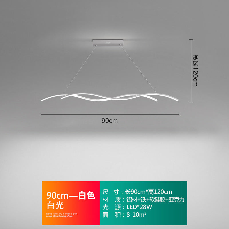 Long restaurant chandelier modern minimalist creative dining table dining room bar lighting designer minimalist personalized restaurant light