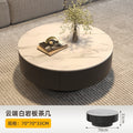Minimalist sintered stone coffee table - small apartment, modern minimalist, light luxury, high-end round living room table, black, home, trending coffee table