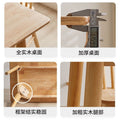 All solid wood dining table small apartment for homecasual rectangular dining table scandinavian restaurant table and chair combination wood color