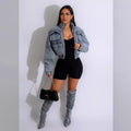 new european and american style international fashion multi-pocket denim cotton jacket