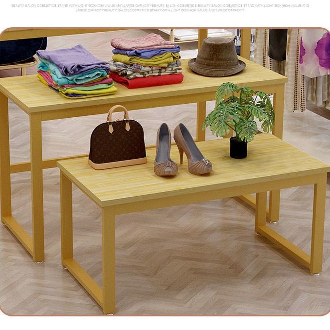 Clothing store flow table shopping mall bag shoe store flower shop island table display table popular live broadcast single-layer storage rack
