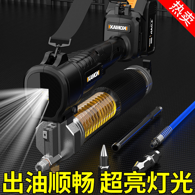 Digital display grease gun, cordless 24v lithium battery high-pressure automatic grease injector, portable wireless excavator-specific