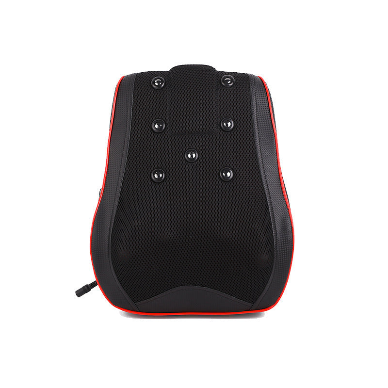 Lumbar massager backrest cushion electric heating pillow for back, cervical spine, neck, and shoulder massage - home use lumbar support