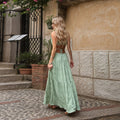 Aliexpress cross-border fashion: new summer european and american style - vintage-inspired, sexy, backless, flowy maxi dress with spaghetti straps