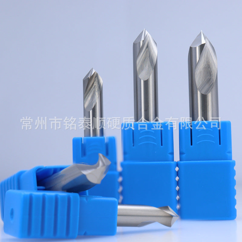 Chamfer cutter 55 degree aluminum milling cutter fixed point drill integral carbide tungsten steel milling cutter numerical control cutter cnc chamfer drill