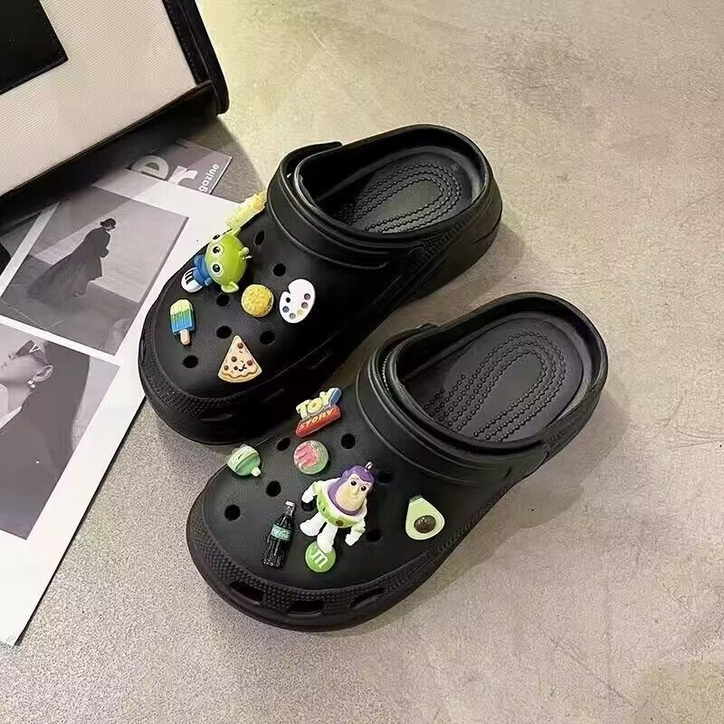 New arrival hole slippers for women student dormitory outwearfashionthick sole beach toe sandals summer popularins