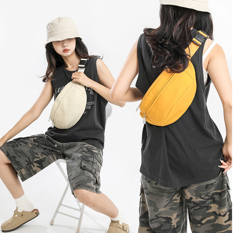 Foreign trade multi-color breast bag can be printed logo men's and women's sports messenger bag Japanese shoulder bag mountaineering travel gift fanny pack