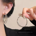 Earrings suitable for round faces-a1634 silver
