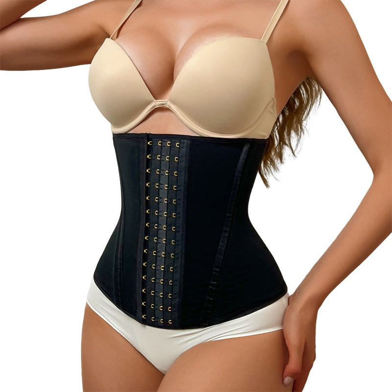 Tummy control & waist shaper - 12 steel bone support - breathable & tightening sports waist trainer - mesh fabric shaping corset