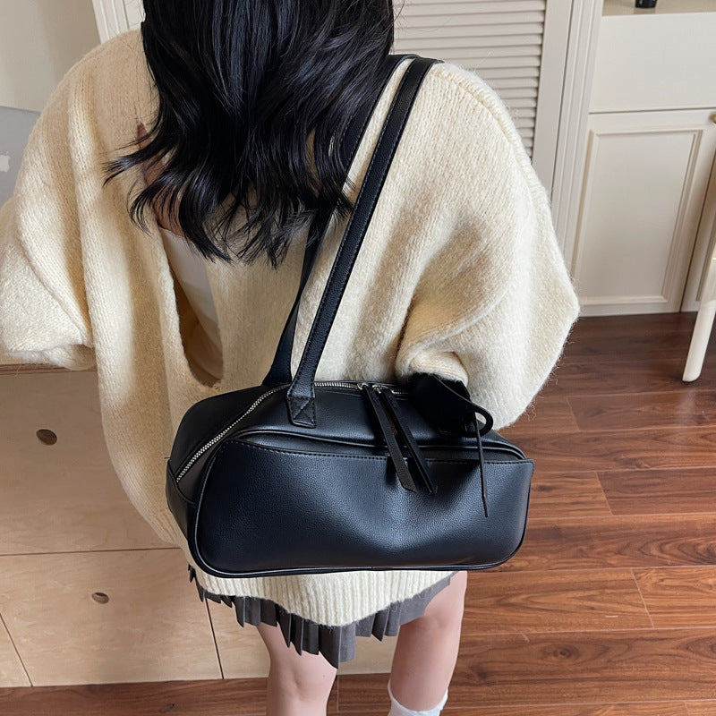 Cross-border 2025 new bowling bag large-capacity pillow bag spring and summer Boston bag trendy versatile underarm shoulder bag