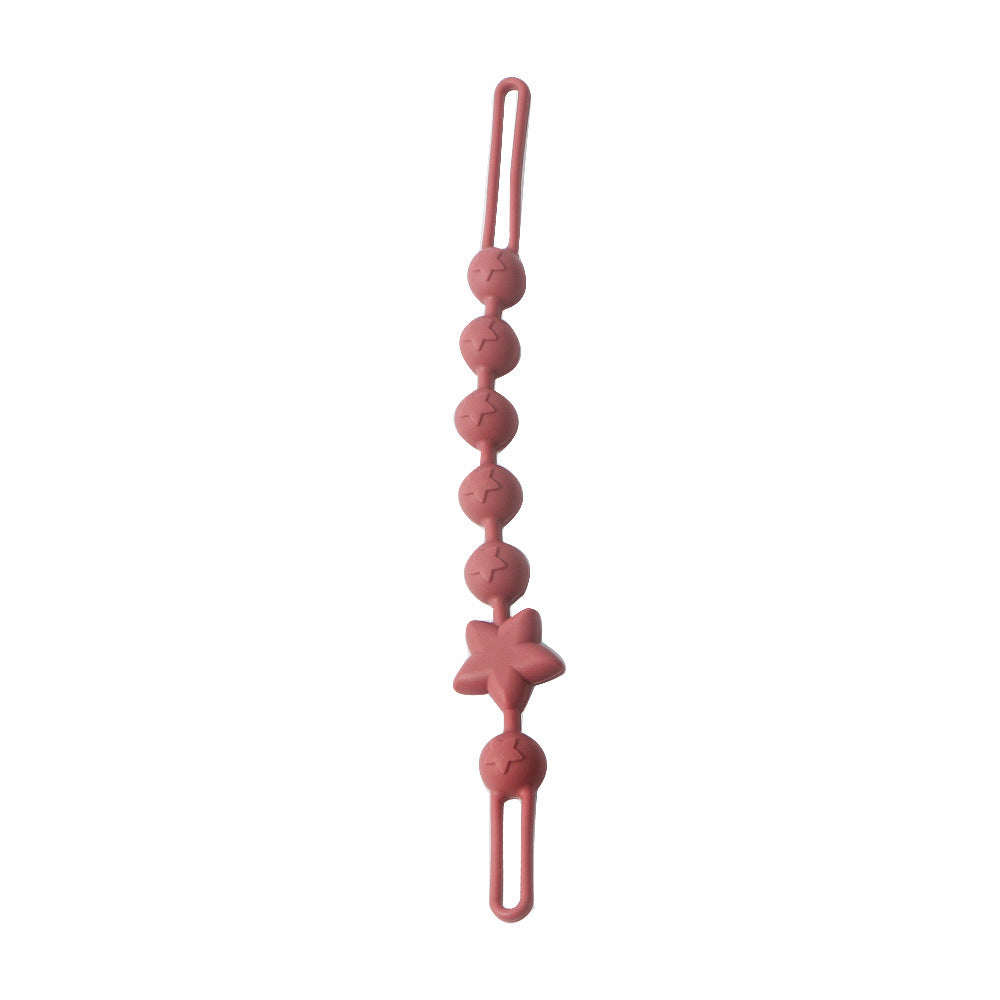 Amazon's best-selling silicone baby teether anti-chain baby pacifier chain kids pacifier anti-drop strap