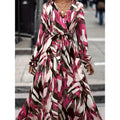 Shipped:  european and american cross-border women's fashion,  independent store new bohemian print dress