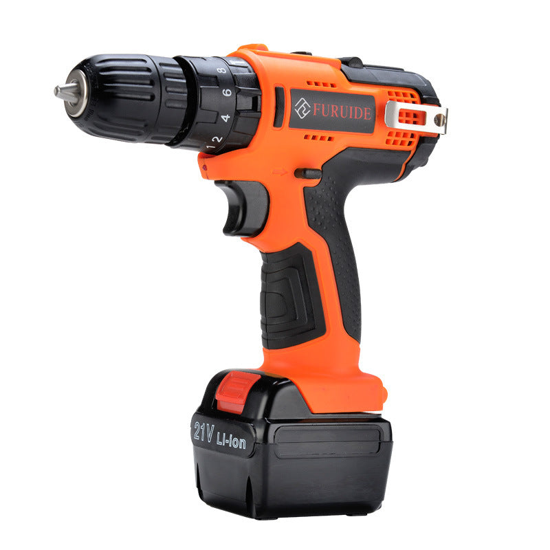 21V lithium battery electric drill, manual hardware tool set, woodworking electric tool box, household set combination