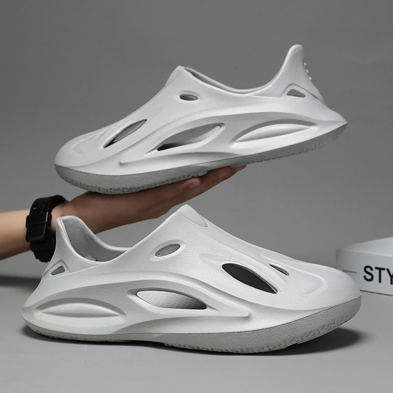 Cross-border hole shoes men's summer soft-soled stepping on shit feeling sports coconut sandals boys wear beach bag head slippers