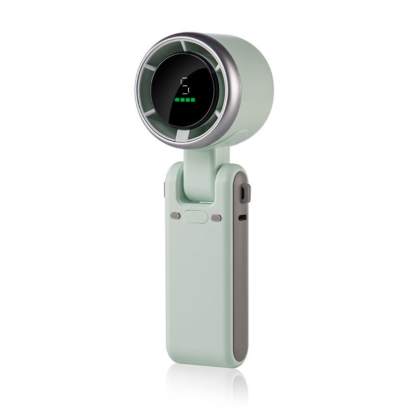 three-in-one handheld turbine high-speed small fan charging new ice-sensing electric fan portable bladeless wind span